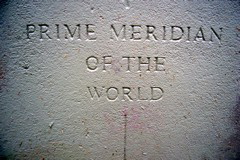The Greenwich Meridian marker.